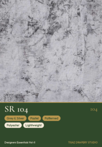 Vol II SR-104 Grey & Silver Pastel Patterned