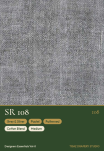 Vol II SR-108 Grey & Silver Pastel Patterned