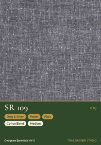 Vol II SR-109 Grey & Silver Pastel Plain