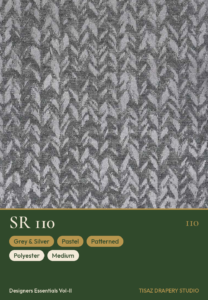 Vol II SR-110 Grey & Silver Pastel Patterned