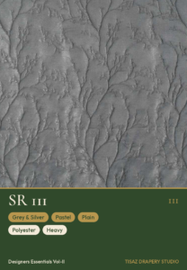 Vol II SR-111 Grey & Silver Pastel Plain