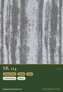 Vol II SR-114 Grey & Silver Pastel Plain