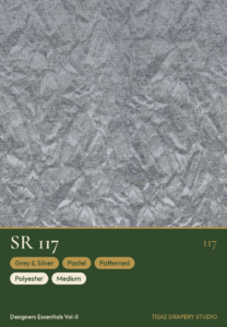 Vol II SR-117 Grey & Silver Pastel Patterned