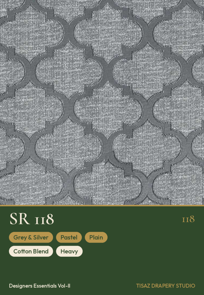 Vol II SR-118 Grey & Silver Pastel Plain